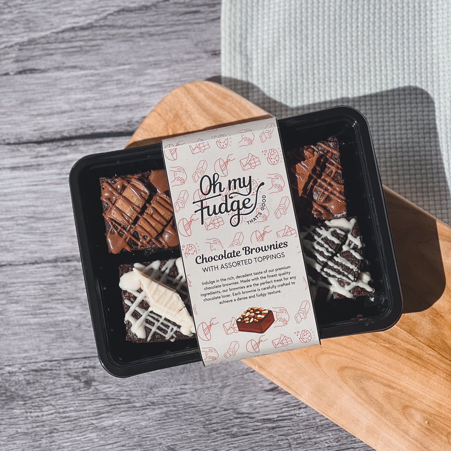 Chocolate Brownies with Colourful Toppings