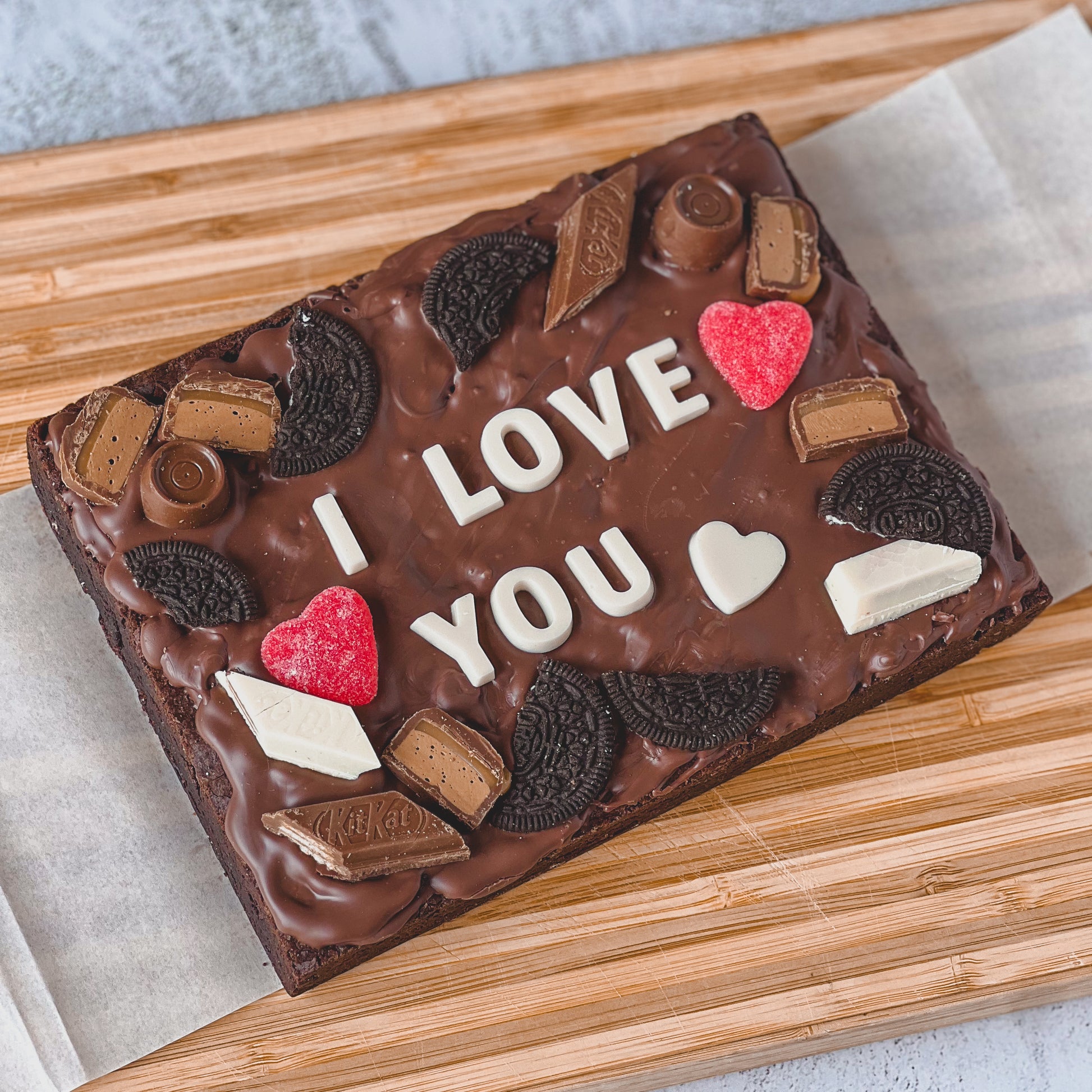 Custom Chocolate Brownie Slab Medium Brownie Slab (150x200mm) Colourful