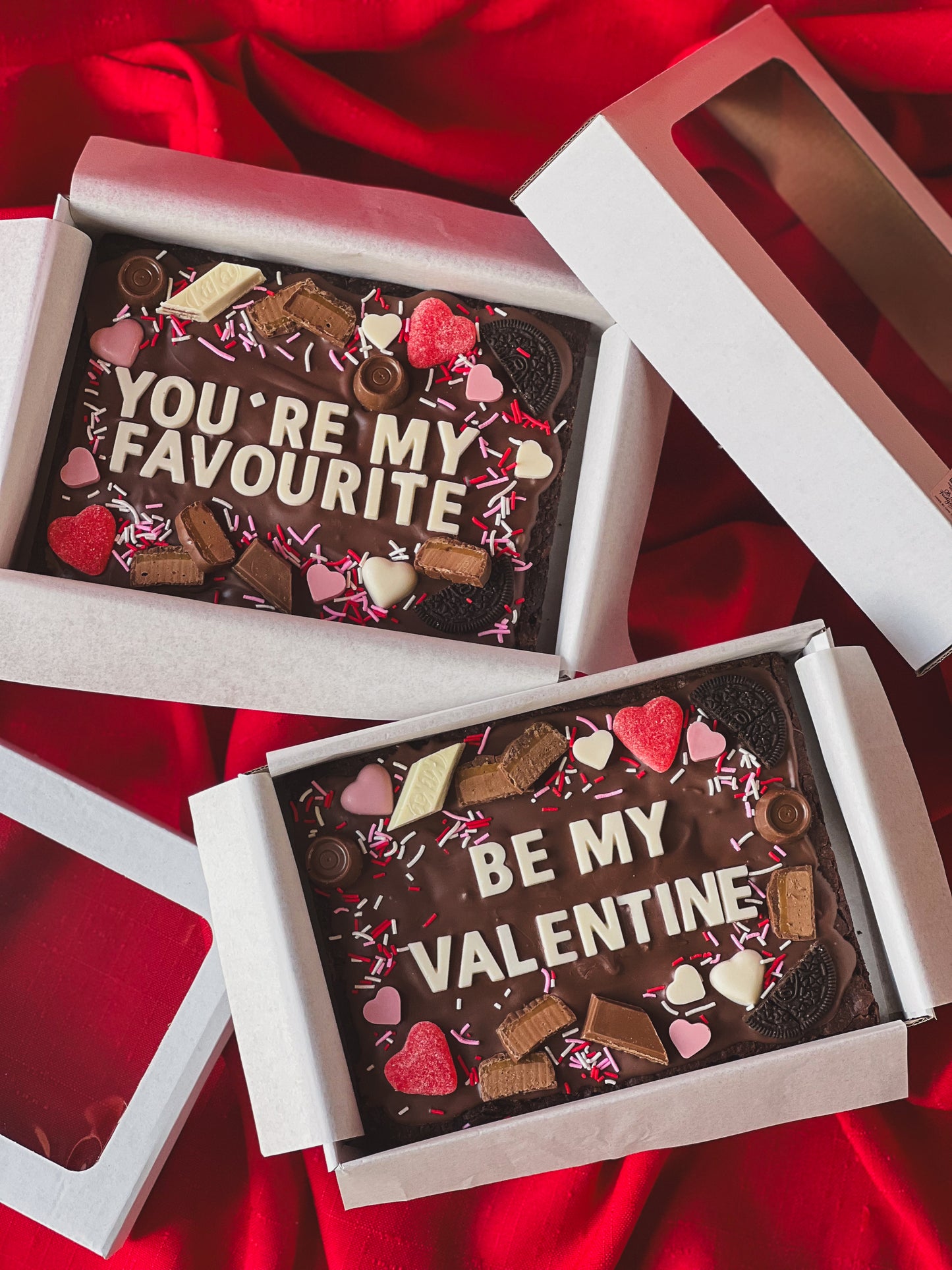 Valentine's Brownie Slab