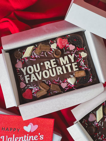 Valentine's Brownie Slab