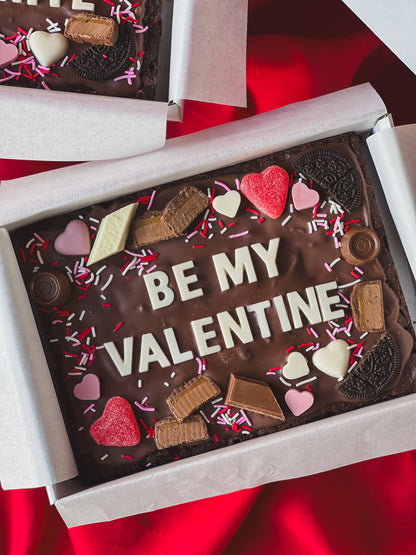 Valentine's Brownie Slab