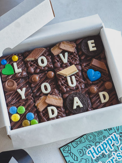 Father's Day Chocolate Brownies - Love You Dad