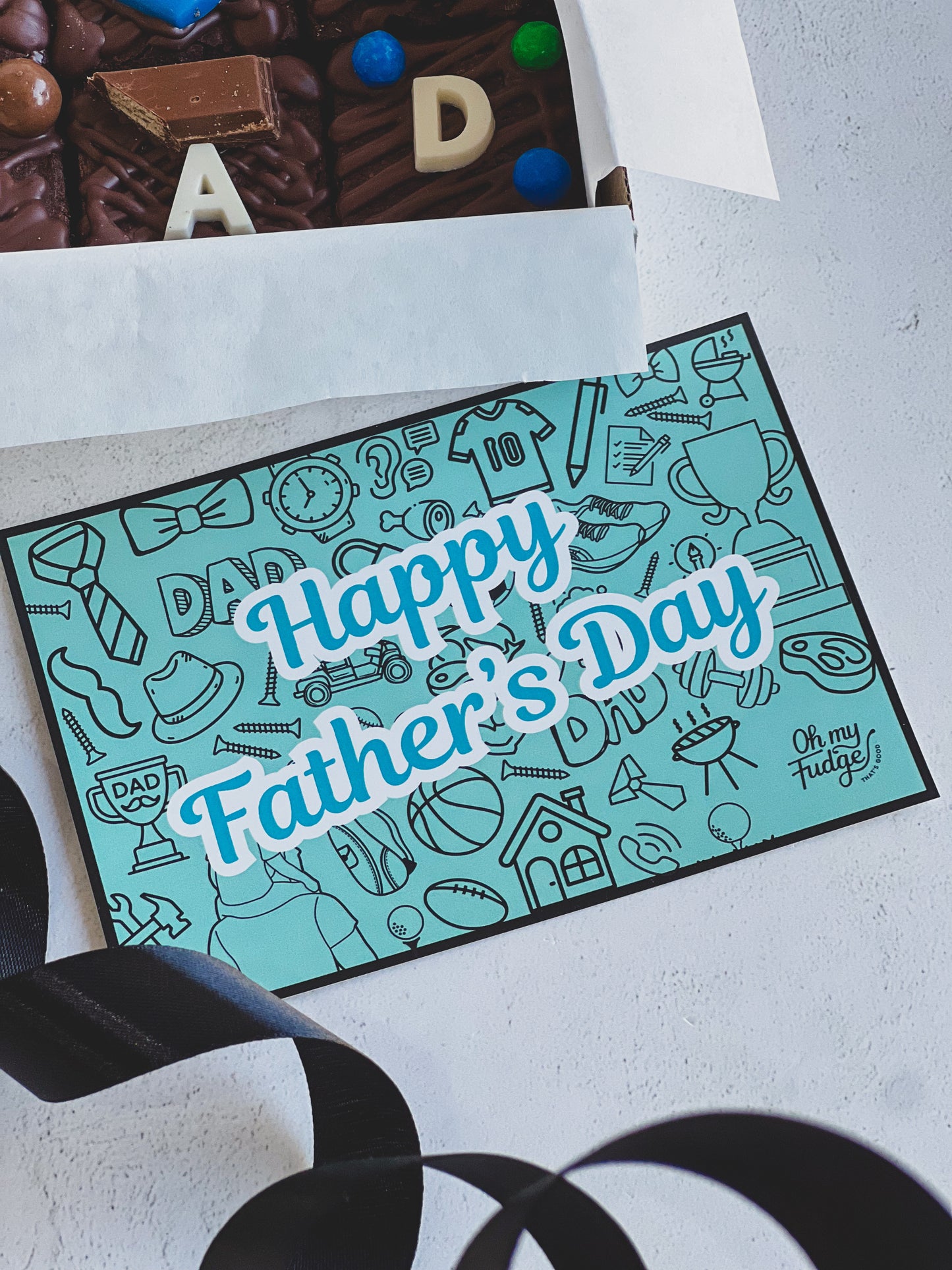 Father's Day Chocolate Brownies - Love You Dad