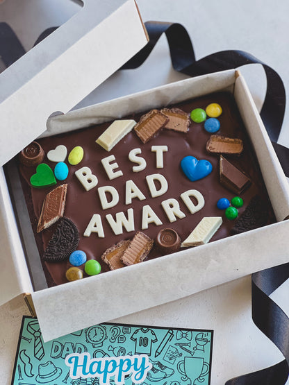 Father's Day Brownie Slab - Best Dad Award