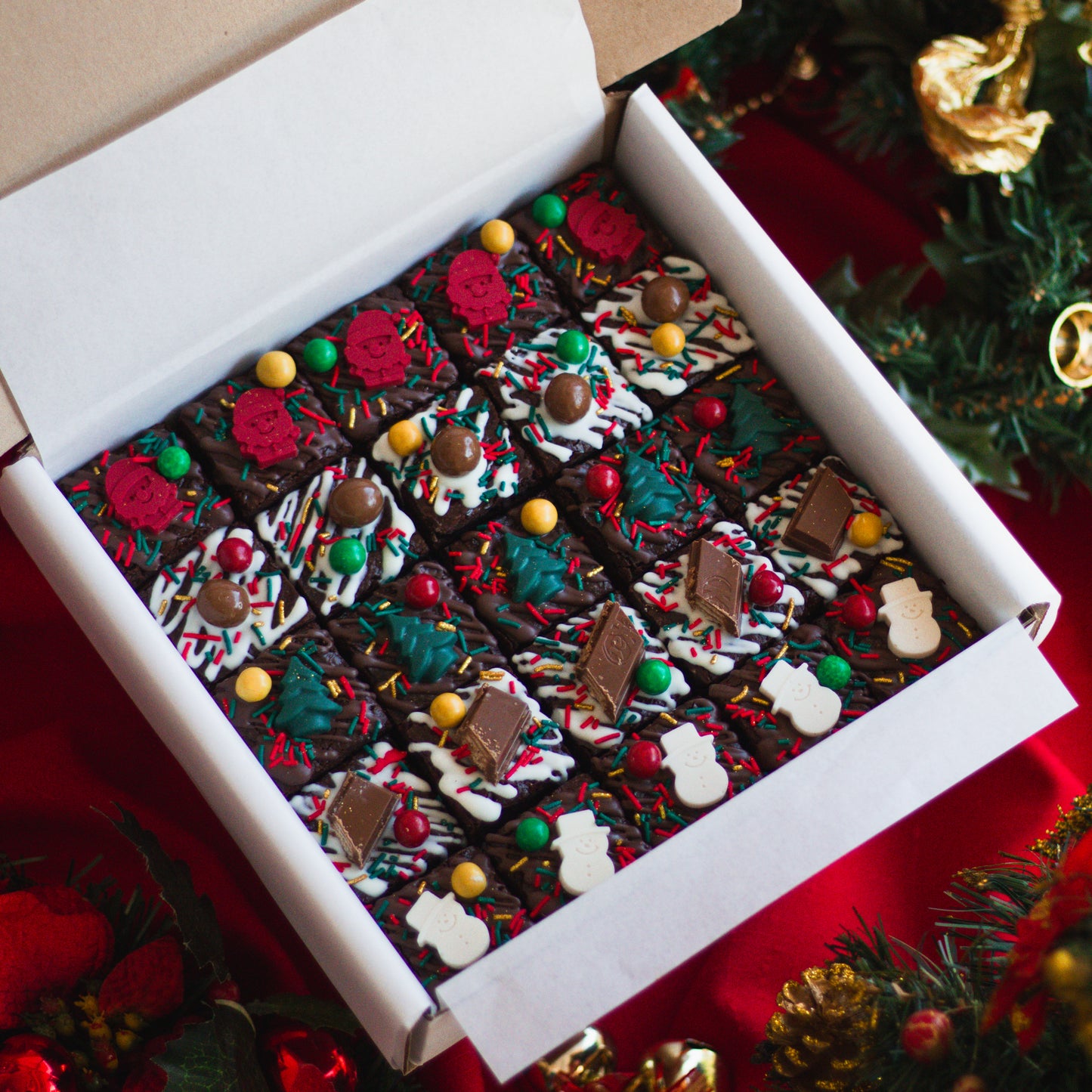 25 Piece Festive Chocolate Brownie Platter