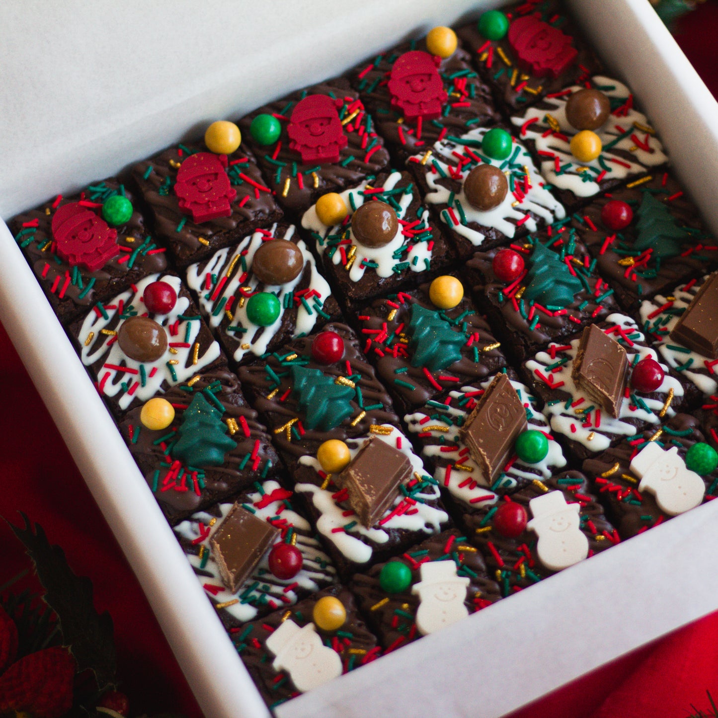 25 Piece Festive Chocolate Brownie Platter