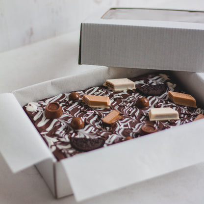 Festive Celebration Chocolate Brownie Slab