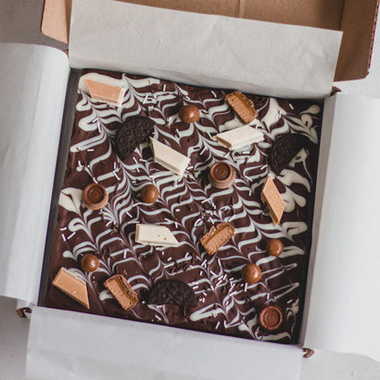 Festive Celebration Chocolate Brownie Slab