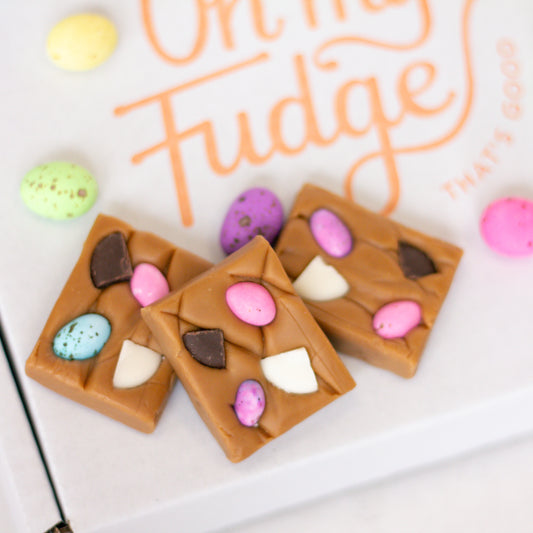 Speckled Egg stuffed Traditional Fudge